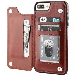 Hanman Double Flip Back Case Iphone 13 Pro Brown