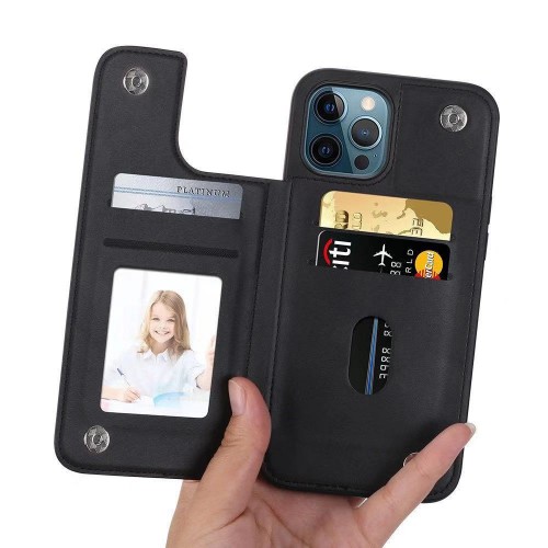 Double Flip Back Case Iphone 16 Black Double Flip Back Case Iphone 16 Black