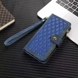 Windsor Castle Double Folder with Zipper Pocket Iphone 13 Pro Max Blue