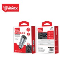 Inkax Car Charger Dual USB port 3.1A with iphone lightning cable