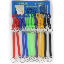 Retractable Spiral Stretch String Keychain (12 mixed color/Card) -<$0.29/pc> Retractable Spiral Stretch String Keychain (12 mixed color/Card) -<$0.29/pc>