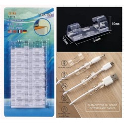 Acrylic Double-Sided Tape Cable HolderĀ Size (30x10mm) 20ea blister packing (12ea/pack) Acrylic Double-Sided Tape Cable HolderĀ Size (30x10mm) 20ea blister packing (12ea/pack)