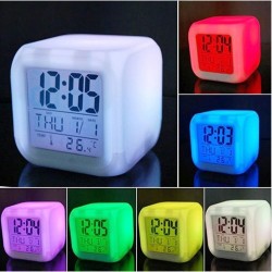 7 LED Color Changing Digital Alarm Clock