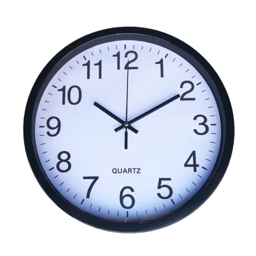 Round Wall Clock Diameter 30cm Black