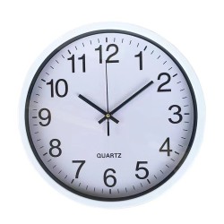 Round Wall Clock Diameter 30cm White