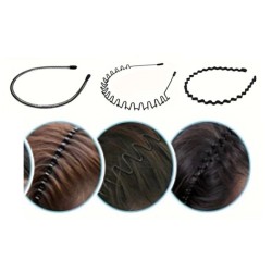 Metal Wave Headband 3 Design/Card (12card/Pack)