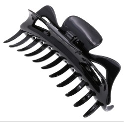 Acetate Spring Hair Claw 9cm Black (6card/Pack)