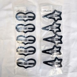Metal Hair Clip 5pc/Card (10 Card/2 Design/Pack)