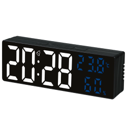 Large Digital Led Alarm Clock Smart Alarm Clock with Color Screen and Back light (23Cm X 4Cm X 7Cm)- NO DC
