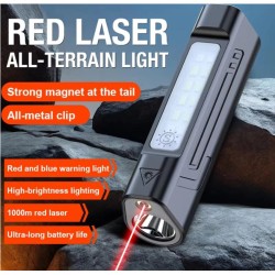 Flashlight Magnetic Base with Infrared Warning Light 9.3cm Long