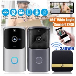 WiFi Video Door Bell 1080P Camera Visual Intercom with Chime Bell Operated with Smart Phone - No DC