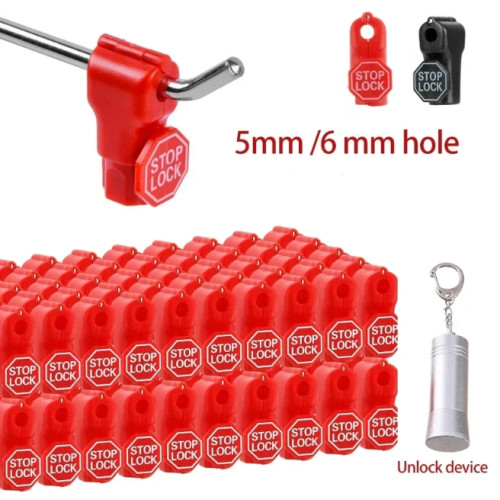 Anti-Theft Lock for Display Hook 6mm White (20ea/Pack) ($0.50/ea) - No DC